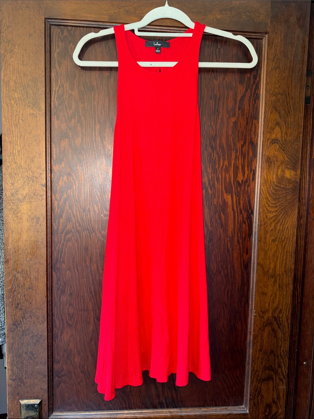 Lulu's Bright Red Sleeveless Mini Swing Dress